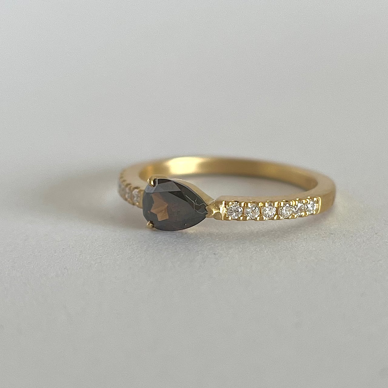 ブラウンカラー ダイヤモンド リング 0.483ct K18イエローゴールド