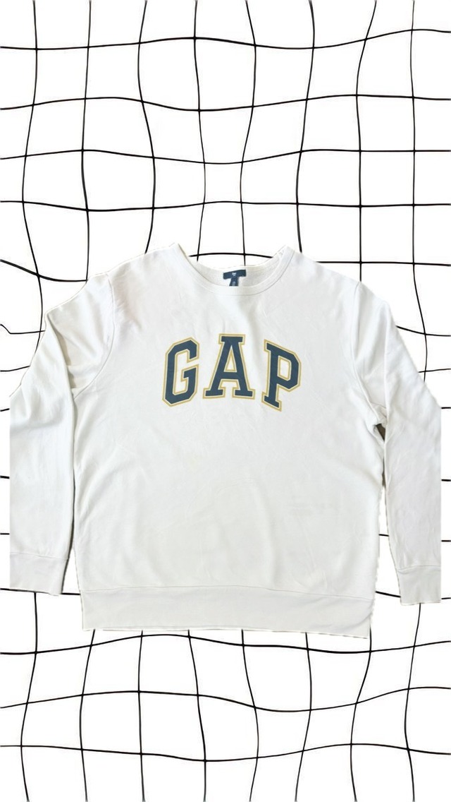 GAP ホワイト ロゴ スウェット Lサイズ 80s レア | shachi