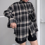 【予約:9月末入荷予定】フランネルbigカフスオーバーSH/ブラック