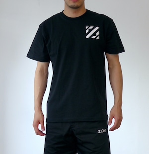 SQUARE LOGO COTTON TEE black