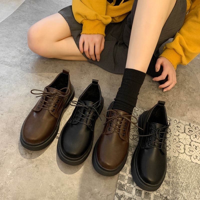 2019秋と冬の新しい英国の女性の靴原宿ソフト姉妹小革靴eseカレッジスタイルレトロシングルシューズ潮 部族の婦人靴8552379