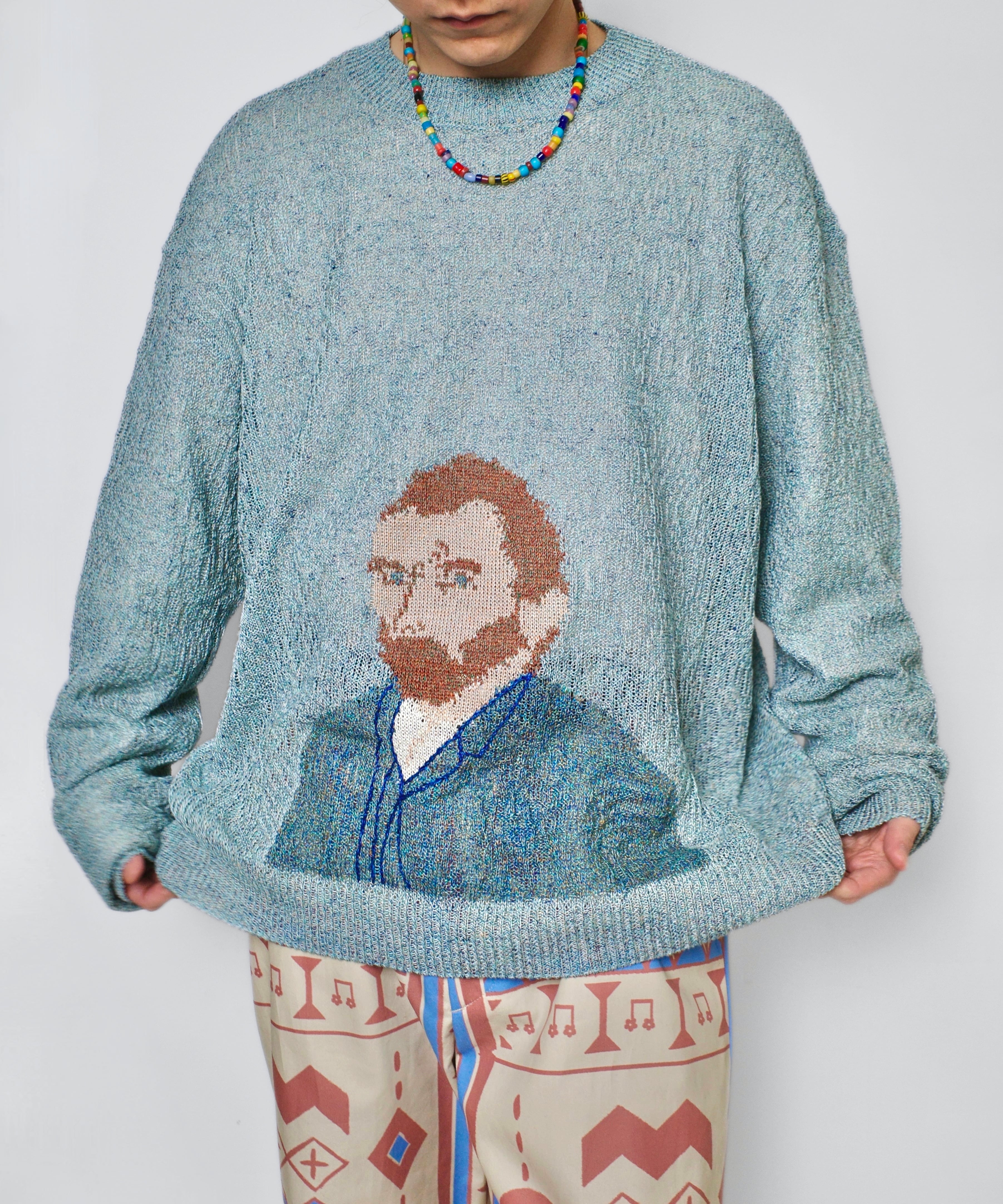 Kota Gushiken / KGSS26-K06 WAVY LINEN VAN GOGH (LIGHT BLUE