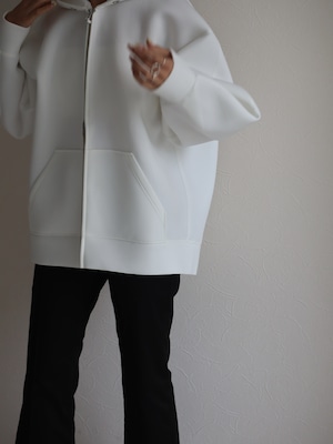 bonding structure hoodie (white)