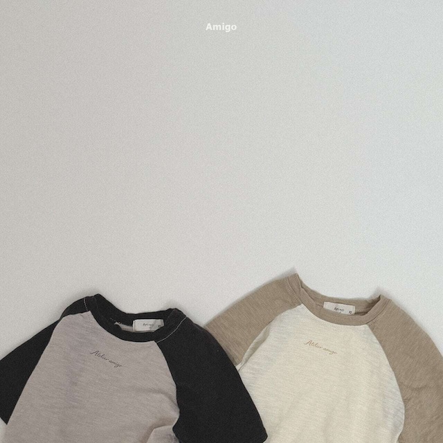 予約⌇amigo / Slab color-block raglan T