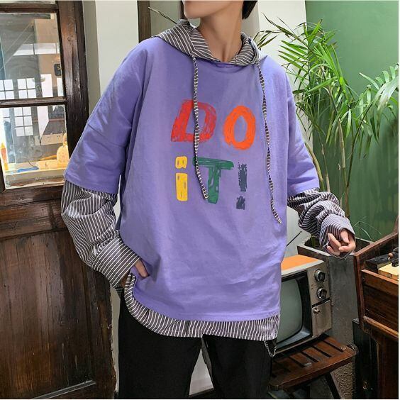 全3色 カットソー ビッグシルエット ロゴ カジュアル メンズ