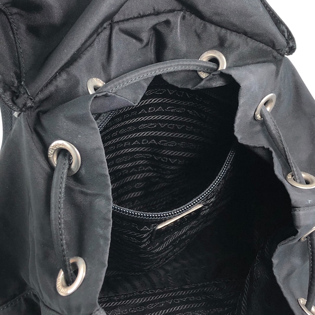 PRADA プラダ バックパック ブラック トライアングルロゴ ナイロン フロントバックル vintage ヴィンテージ オールド f788mi