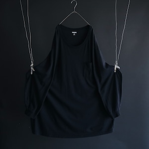 " KING SIZE " super over silhouette black cotton long sleeve Tee
