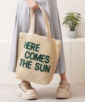 ◆サガラ刺繍 編み込み トートバッグ◆ch-25111