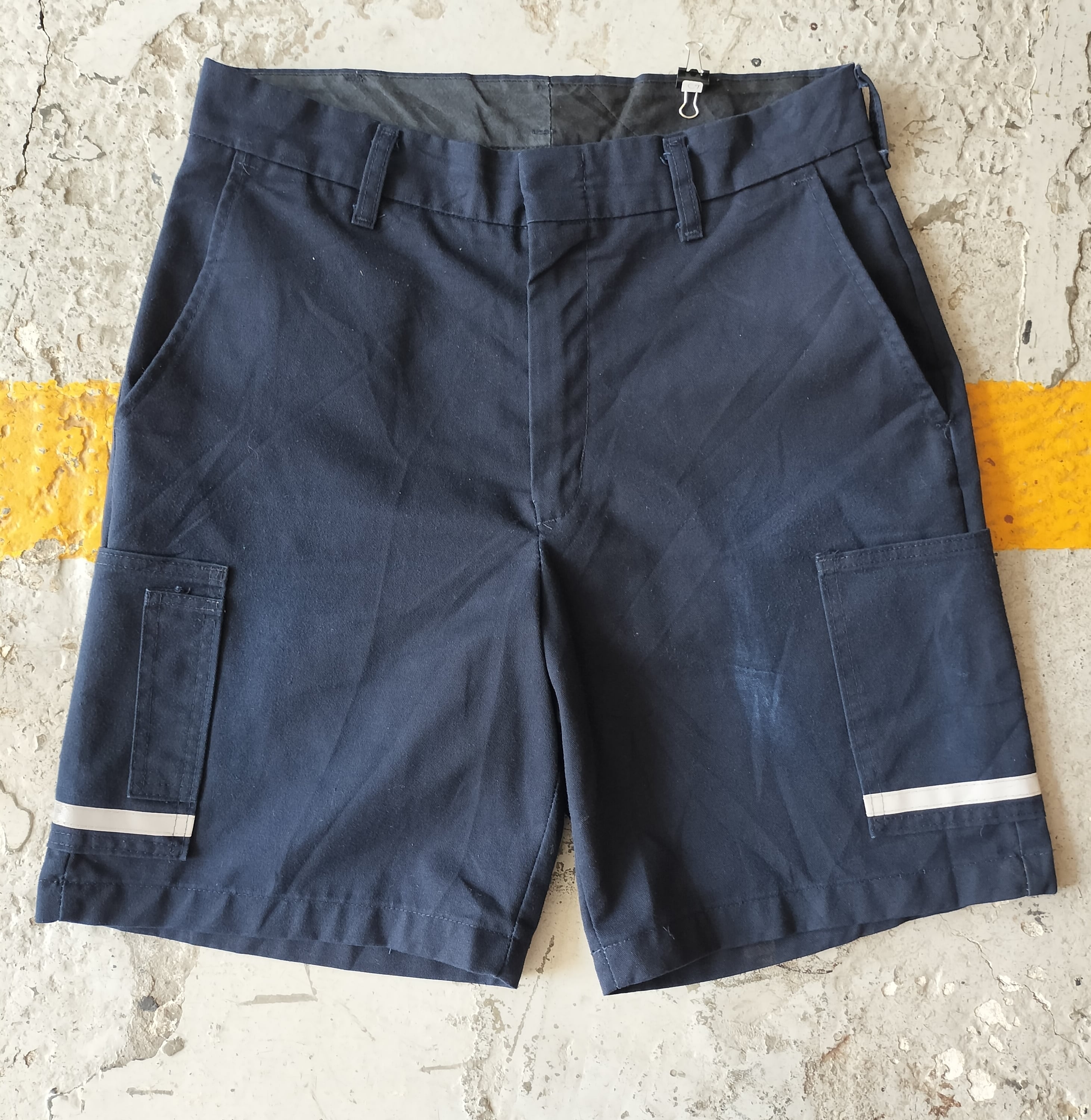 Used ショートパンツ◆W32 Mexico FedEx 黒ネイビー リフレクター カーゴショーツ◆ヴィンテージ USA古着