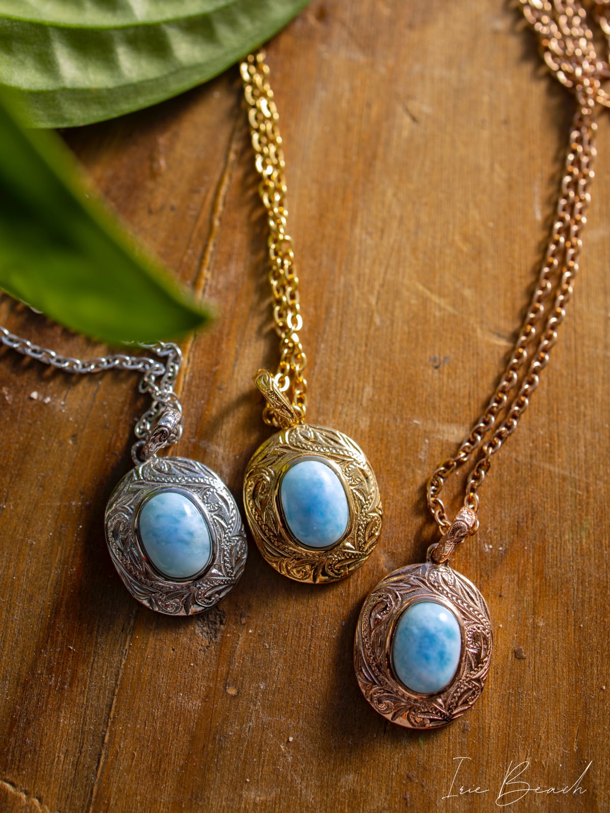 Oval Larimar necklace | IRIEBEACH