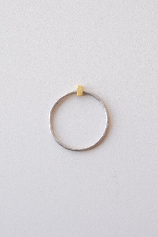 CHERRY BROWN / MIXビーズ しかくリング