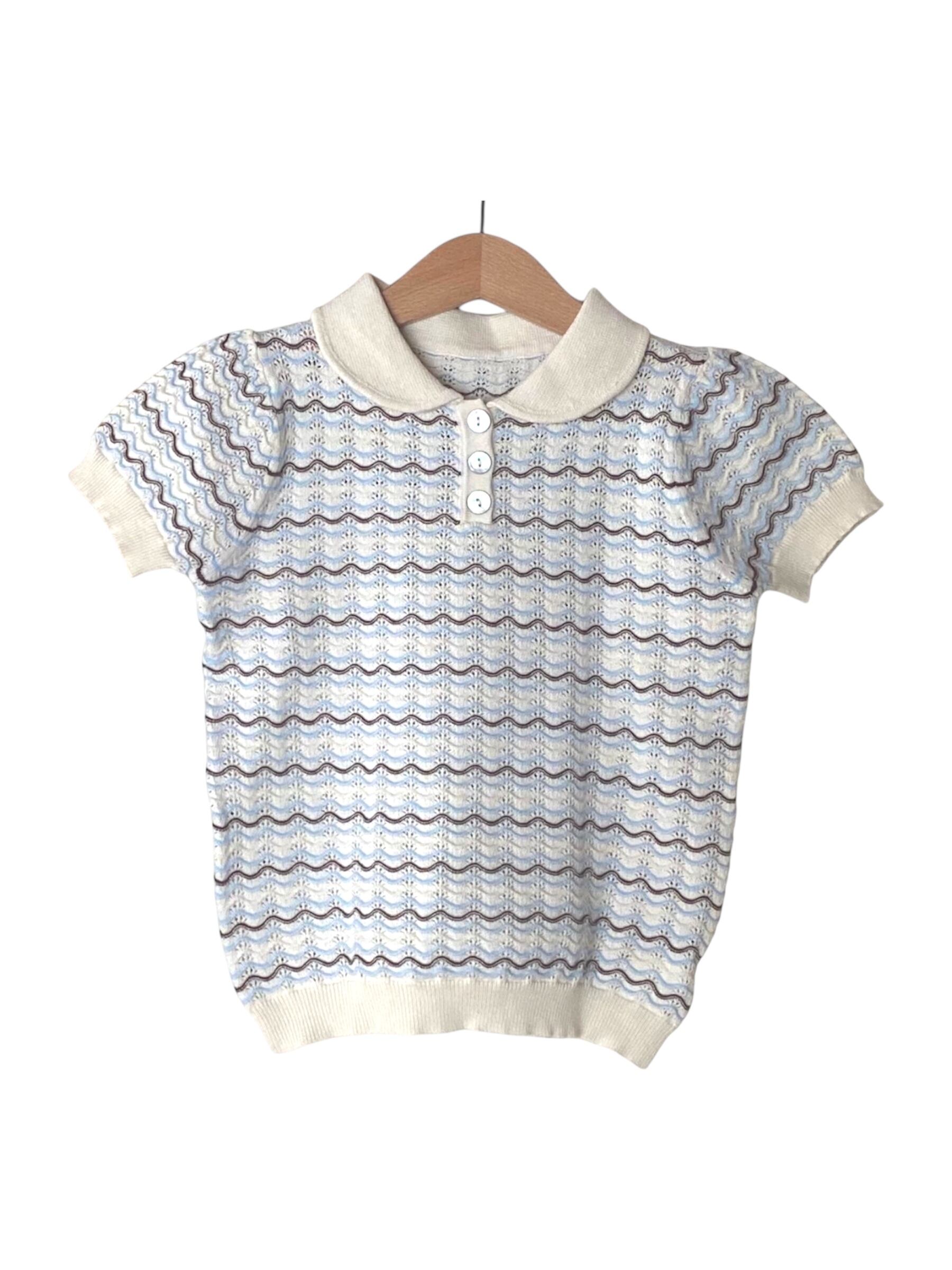 wave polo knit