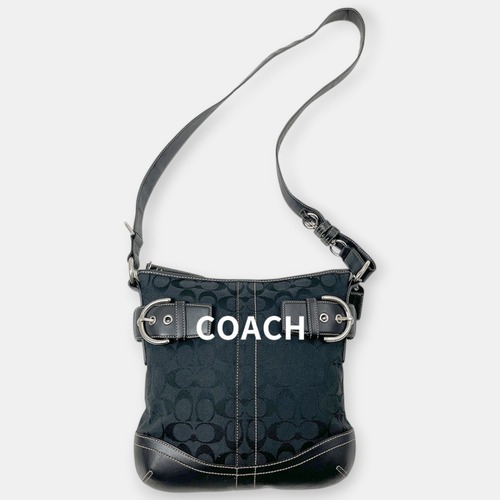 COACH コーチ ショルダーバッグ シグネスチャー キャンバス レデ 3574 黒 / J&NREUSE レディース バッグ