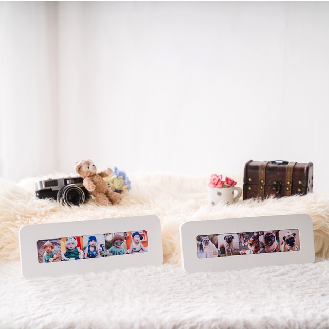 マグネットフォトスタンドMini5(ホワイトフォトフレーム/45x45mmマグネット5枚セット)/Instagram印刷などに最適/写真印刷/オンラインプリント