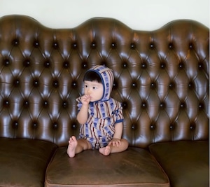 【即納】&pal rétro stripe rompers