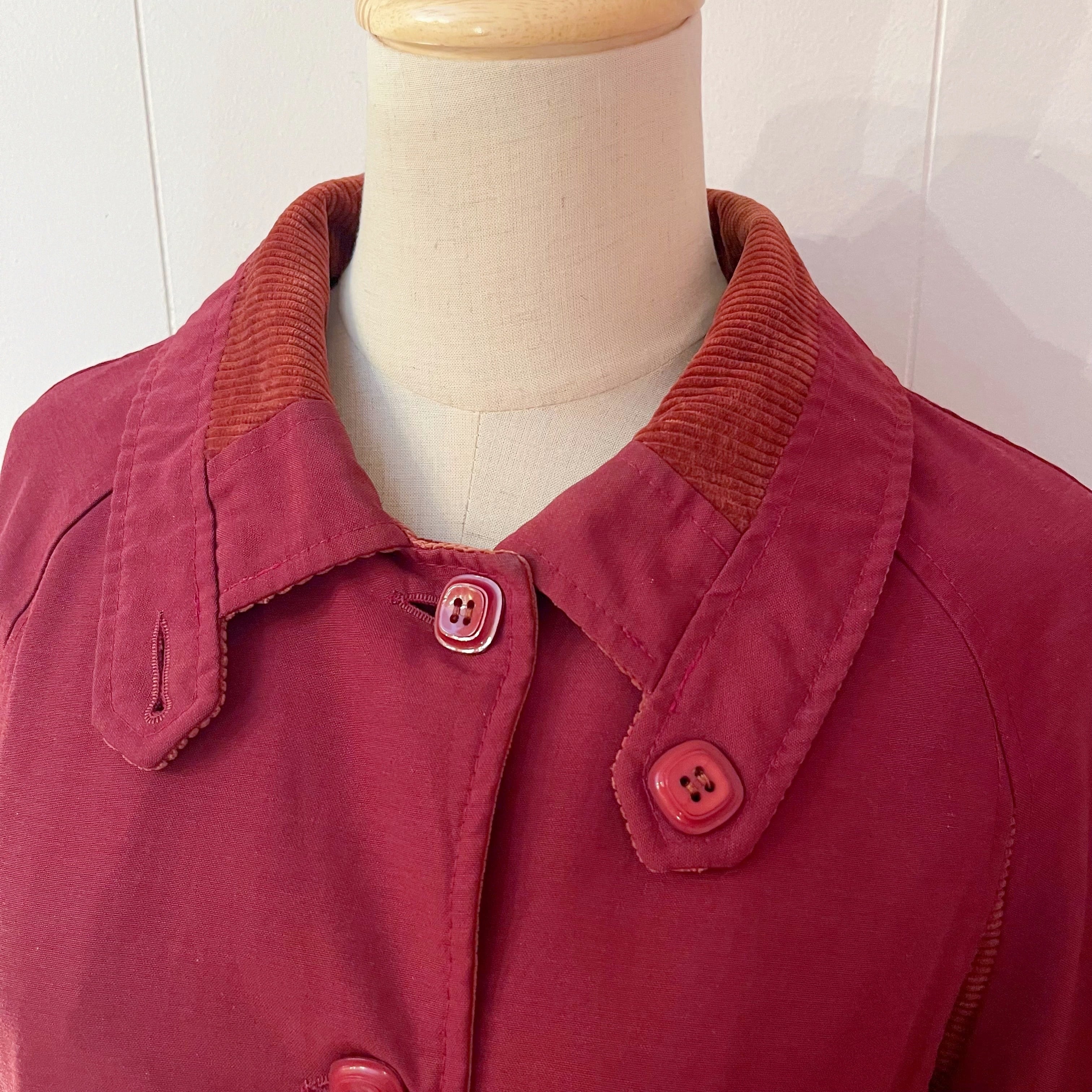 bordeaux check liner coat