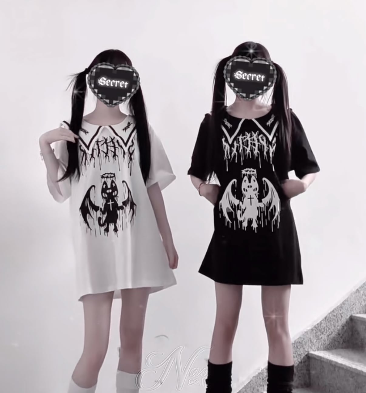 PSYNYXX.SB サブカルセーラーカラーtshirts | 韓国系ユニセックスTHICC