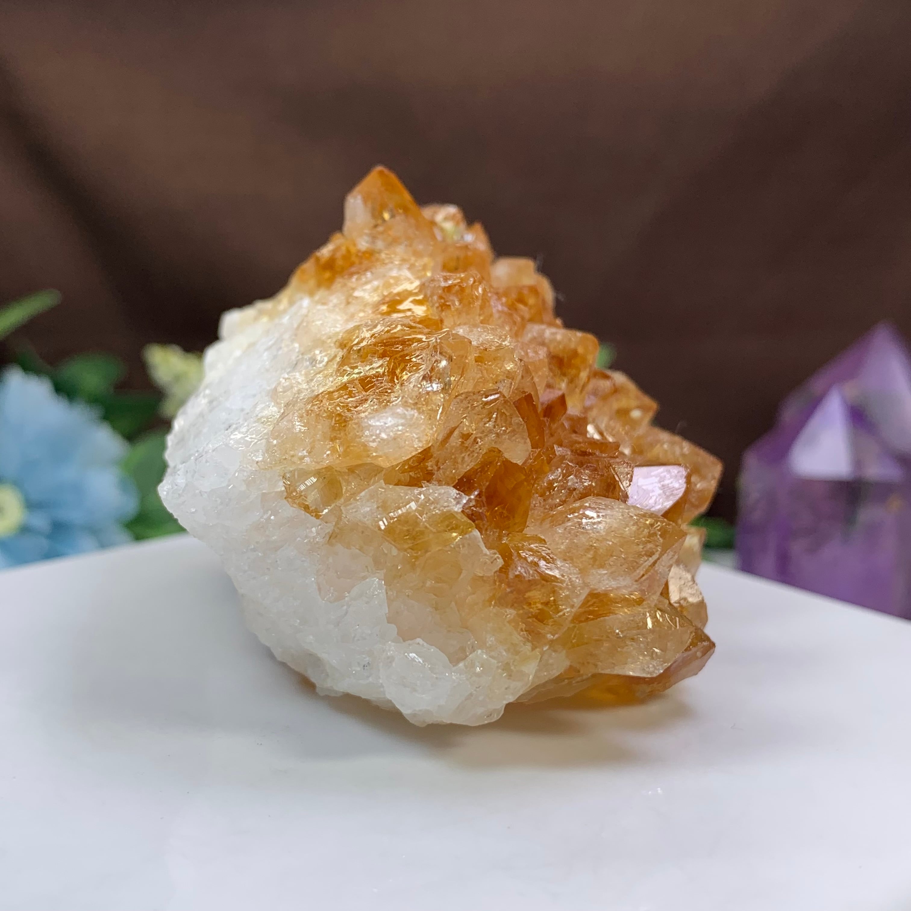 大型！ディープシトリン原石クラスター 1.可愛いディープシトリン原石クラスター | Naturaltreasure