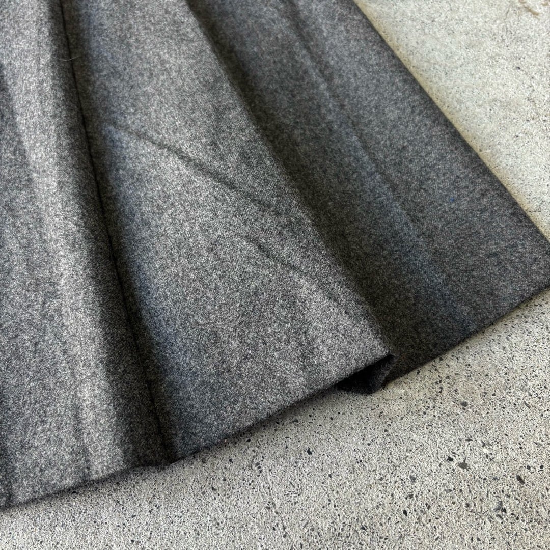 BURBERRY / pleats skirt バーバリー ウール プリーツスカート グレー