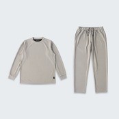 Relaxing Mesh  リカバリーロングスリーブ・ロングパンツセット <グレー>
