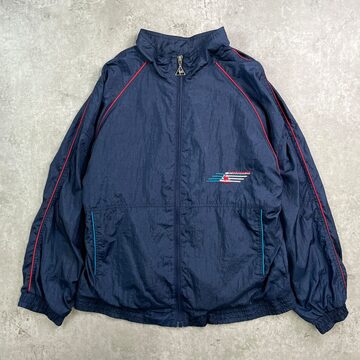 HAZ-MAT BIOHAZARD LOGO NYLON COACH JACKET (90s) MADE IN USA | PAY ID