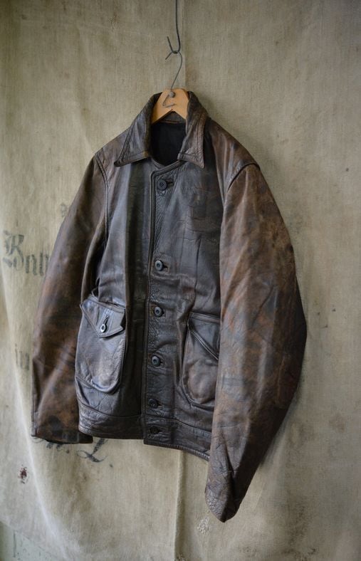 30's Vintage U.S. Horse hide leather sports jacket | Pay ID