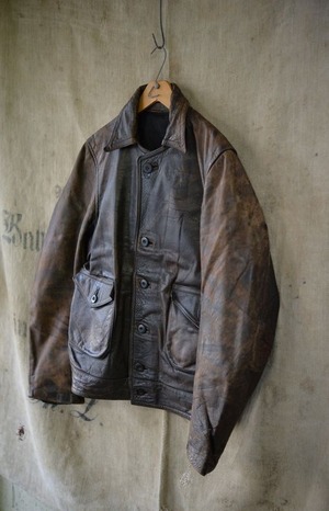 30's Vintage  U.S. Horse hide leather sports jacket