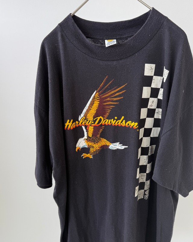 -Harley Davidson- Vintage 80s XL Print T-Shirt made in USA