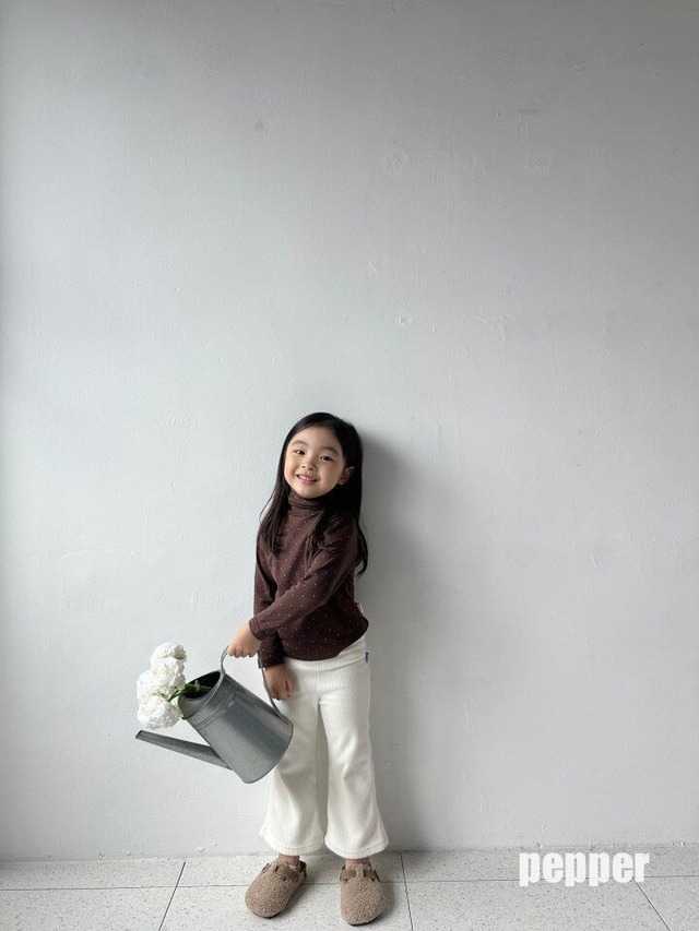 予約⌇pepper / Camel ribbed boot cut