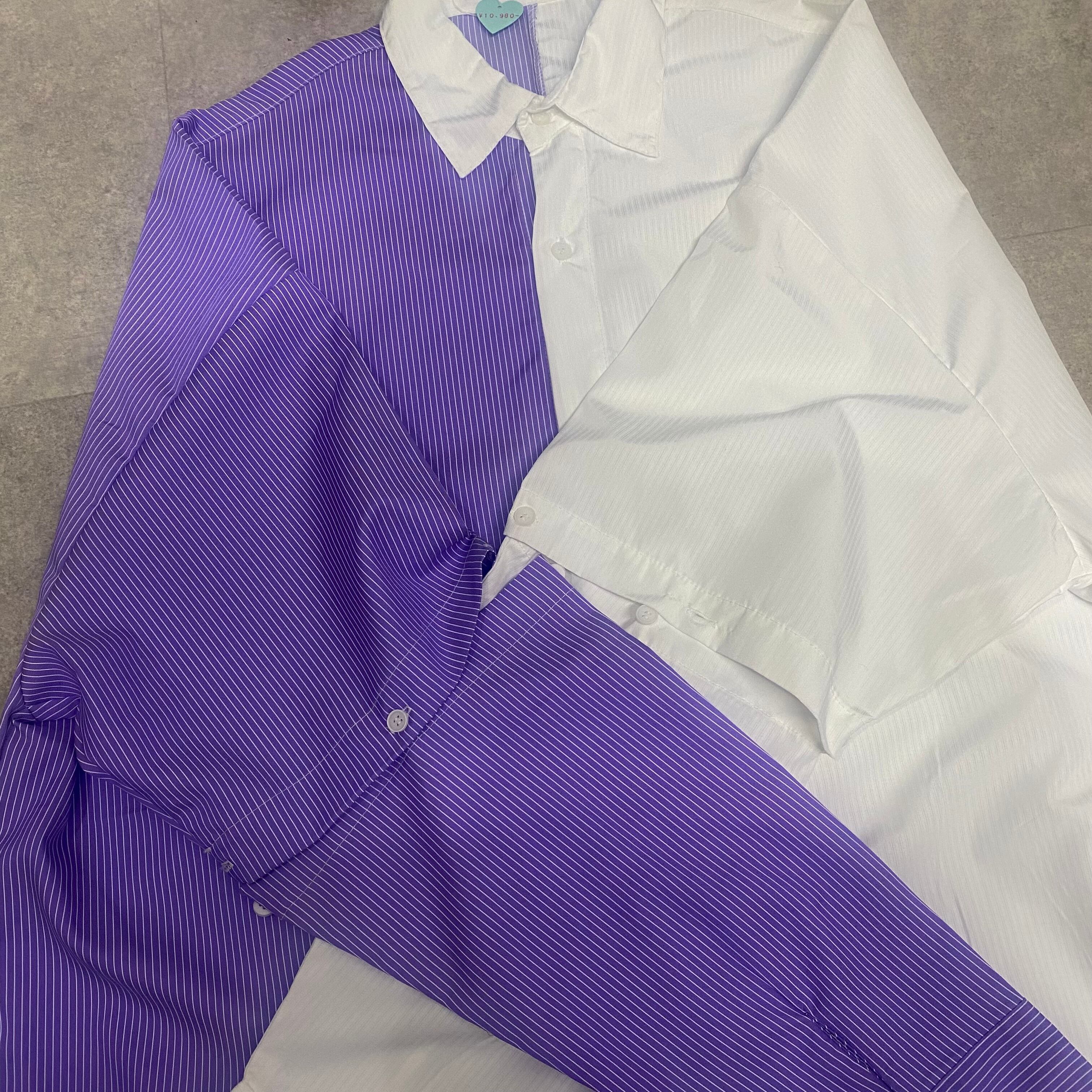 レア✨タグ付✨ロエベ　LOEWE アシンメトリーシャツ　ストライプ　名作　希少 アシンメトリーストライプオーバーシャツ LOEWE (ロエベ