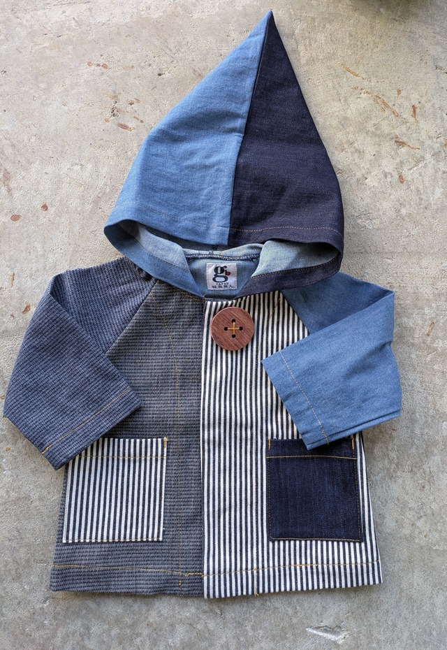 【ベビー・キッズ】とんがりコートクレイジー ワンウォッシュ SML 男女兼用 男の子 女の子 子ども服