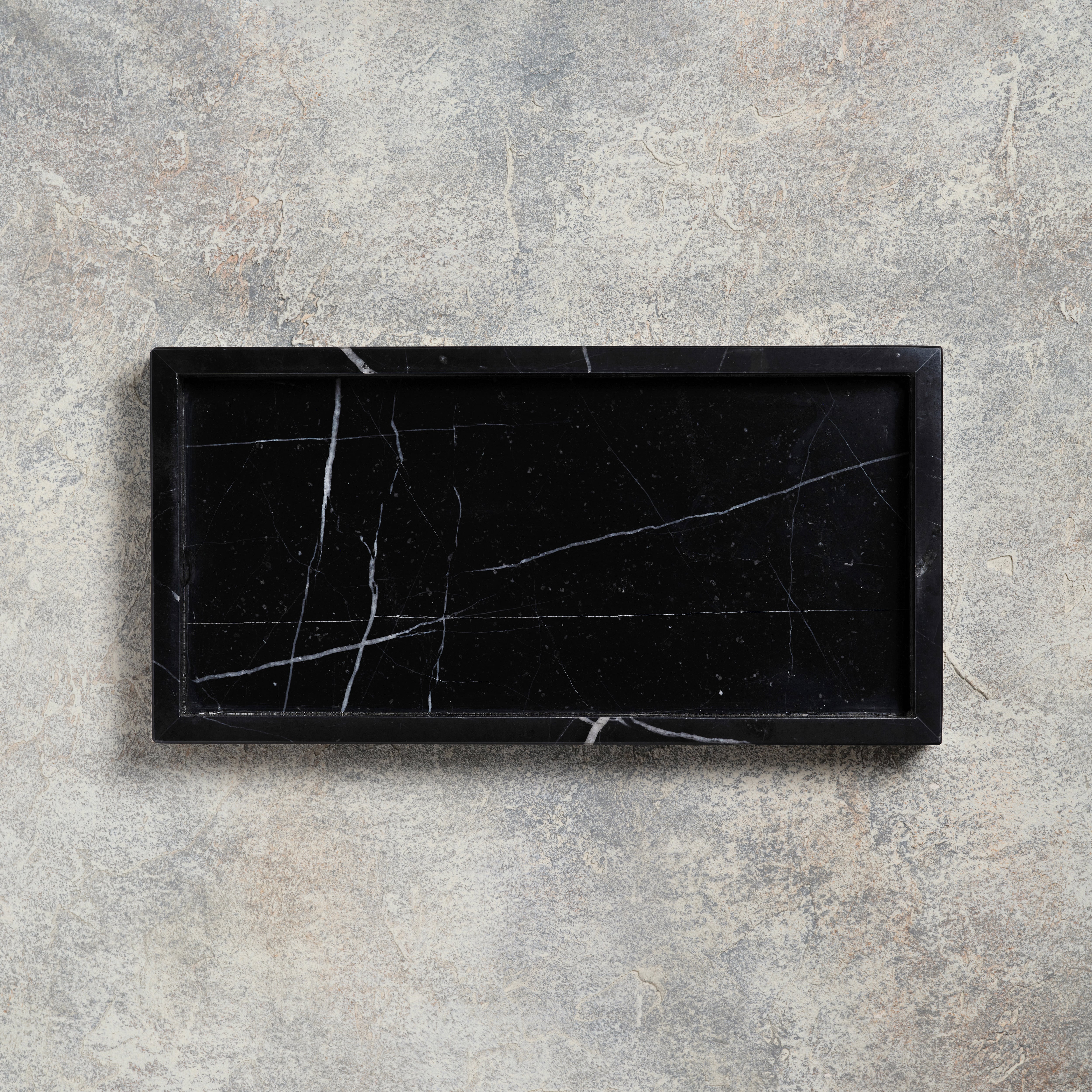 MARBLE TRAY - Nero marquina × Medium | TOME HOME