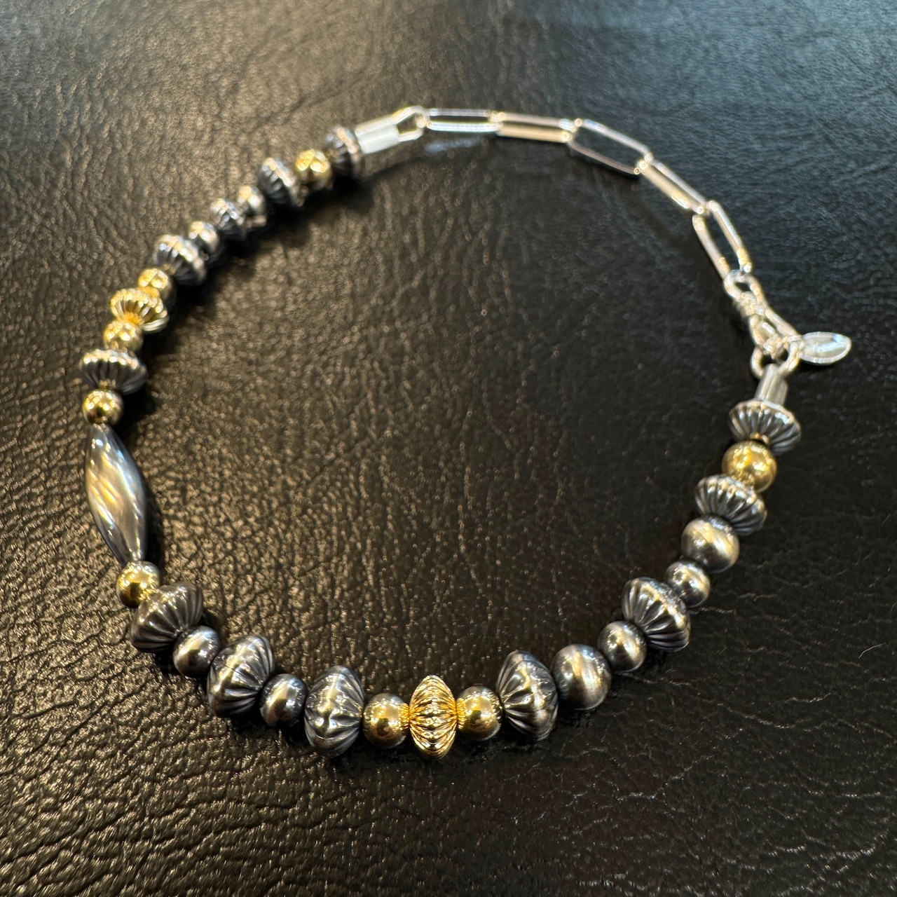 ブライト（Bright）ブレスレット（Wave Silver Gold Combination) 17〜22cm - 1