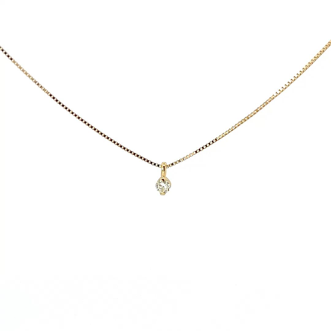 K10WGダイヤモンドプチネックレス A23852 | ELFIN