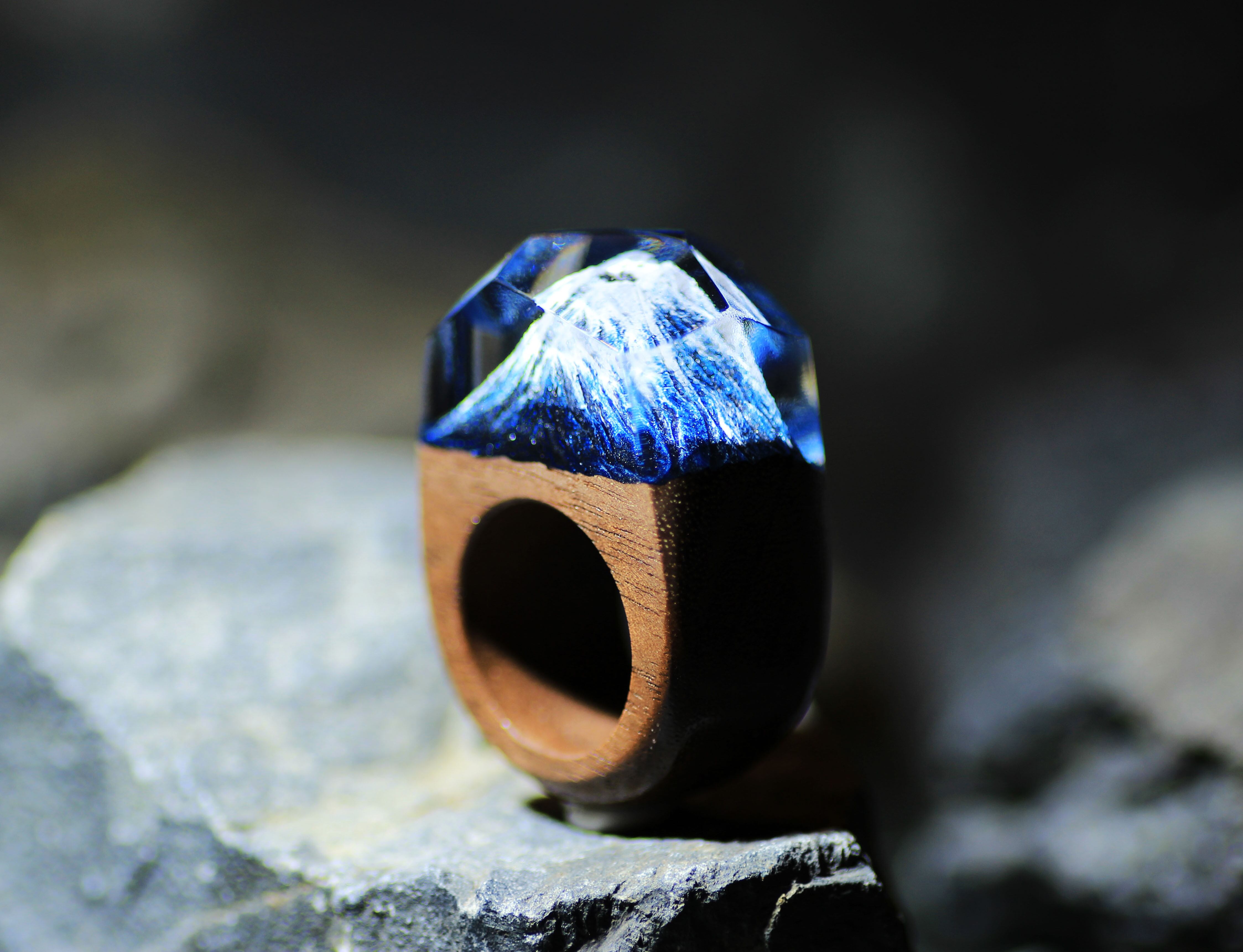 送料無料】Fuji～蒼天～ ウッドレジンリング | WORLD BLING