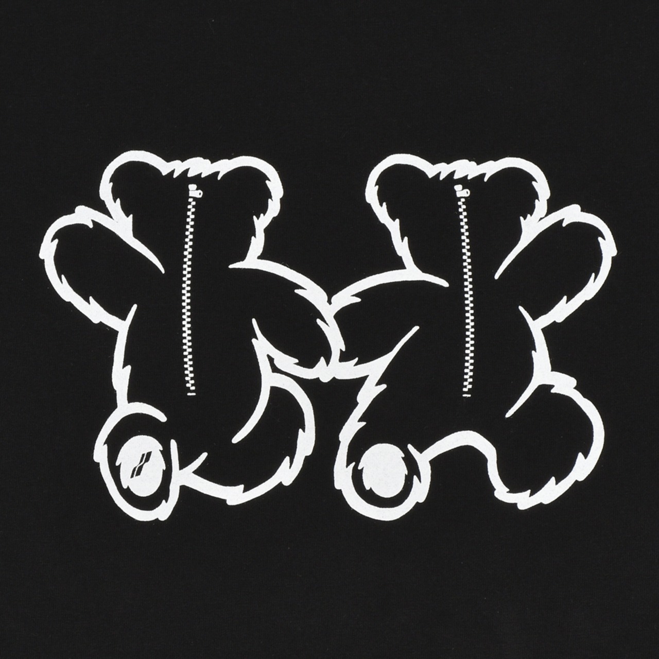 【WE11DAM】BLACK TEDDY BEAR TWINS T-SHIRT - 5