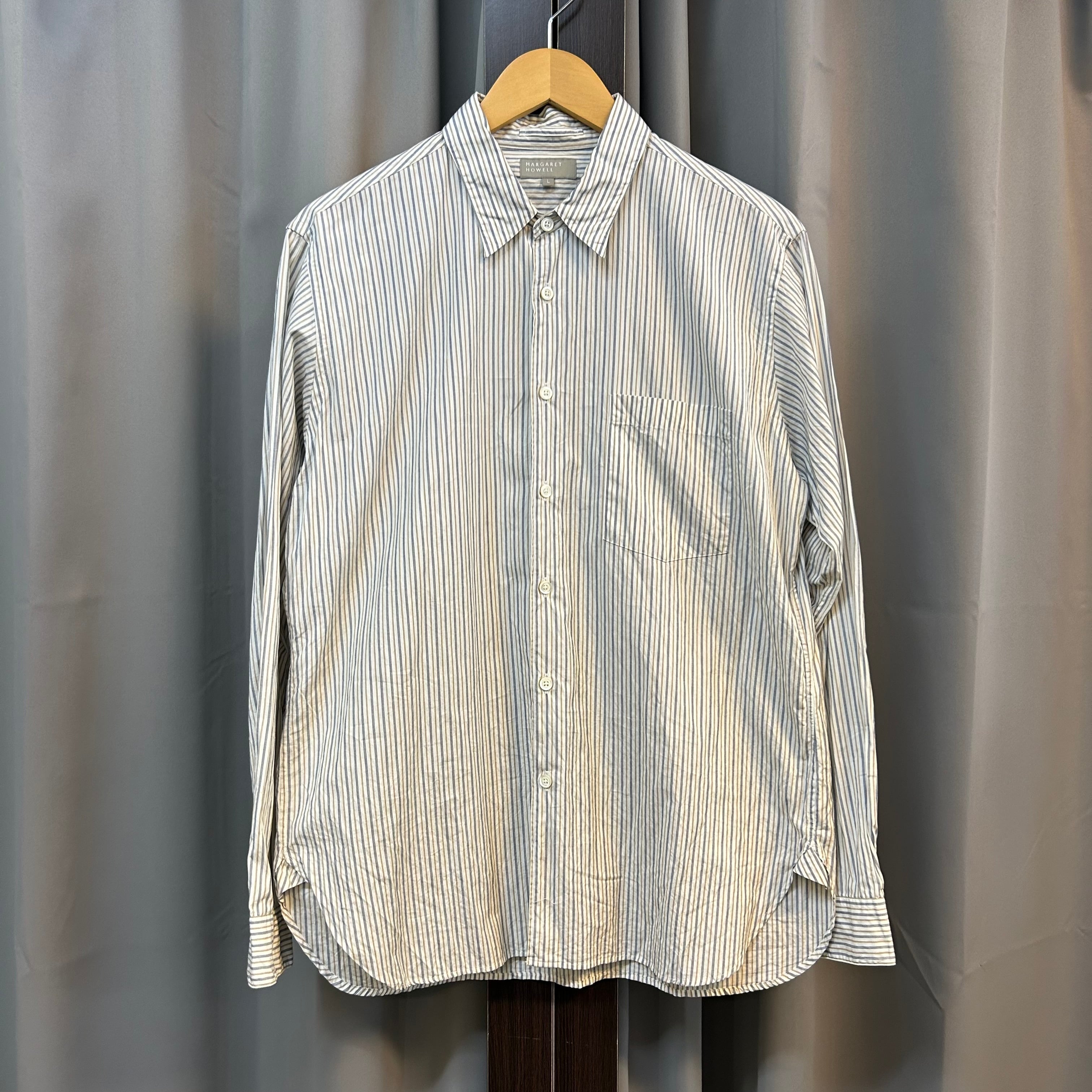 MARGARET HOWELL STRIPE SHIRT《L》 | safarionline