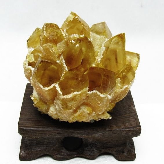 シトリン クラスター シトリンクォーツ 原石 台座付属 一点物 182-8475