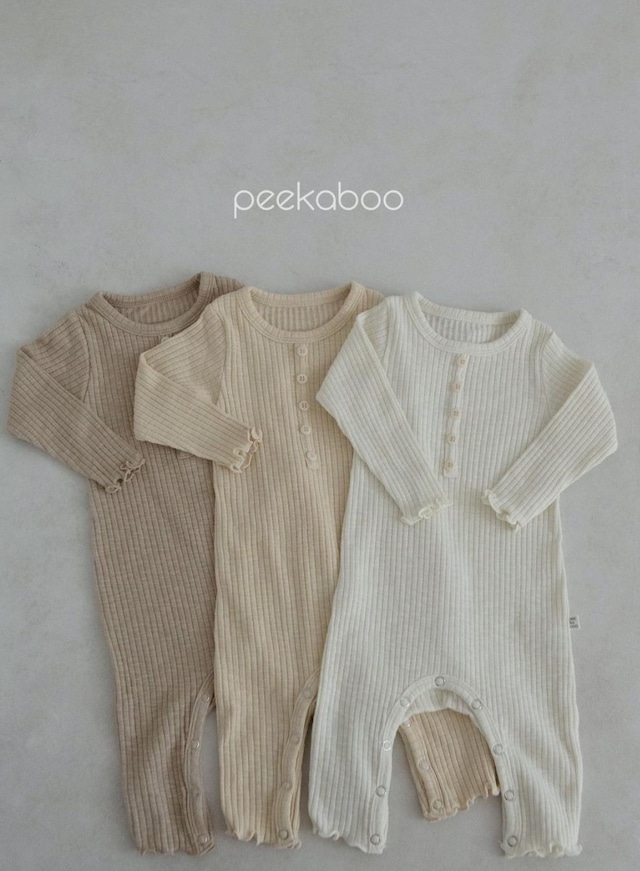 peekaboo【5営業日以内発送・送料無料】ボタンボディスーツ　カバーオール　ベビー ロンパース パンツ bottun body suit　韓国