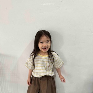 【and butter】クッキーハートT  イエロー 90~120cm