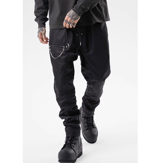 【DRIP4045】PMW Metal Chain Nylon Casual Pants