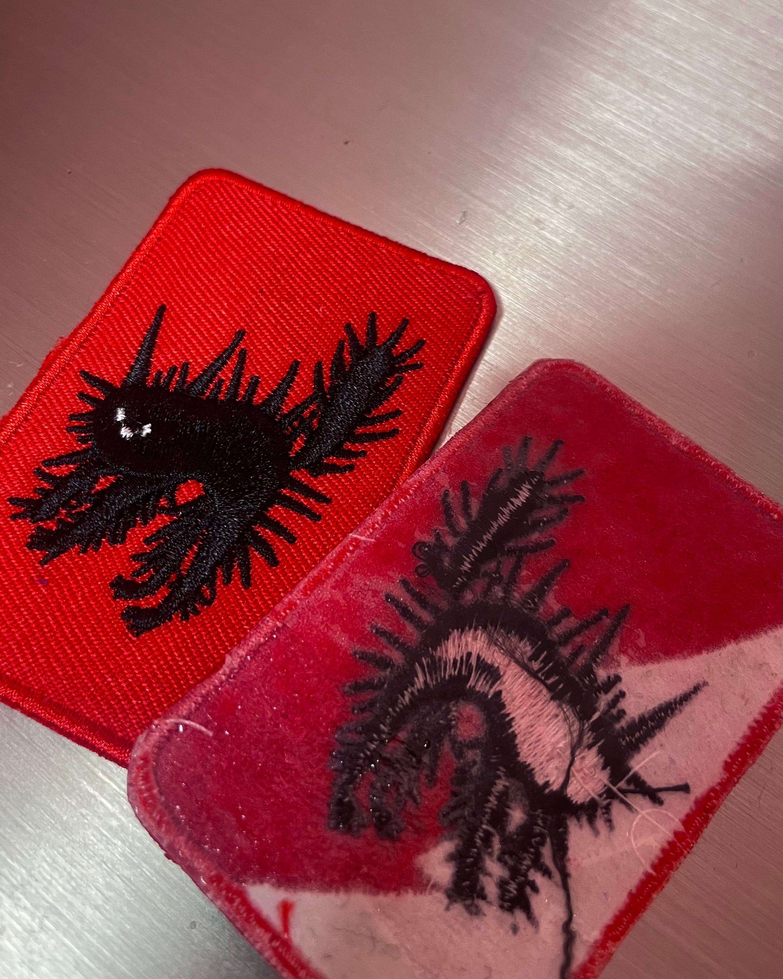 embroidered patch〈Black spike cat〉
