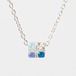 SAIKORO cyaan & violet & blue - necklace -