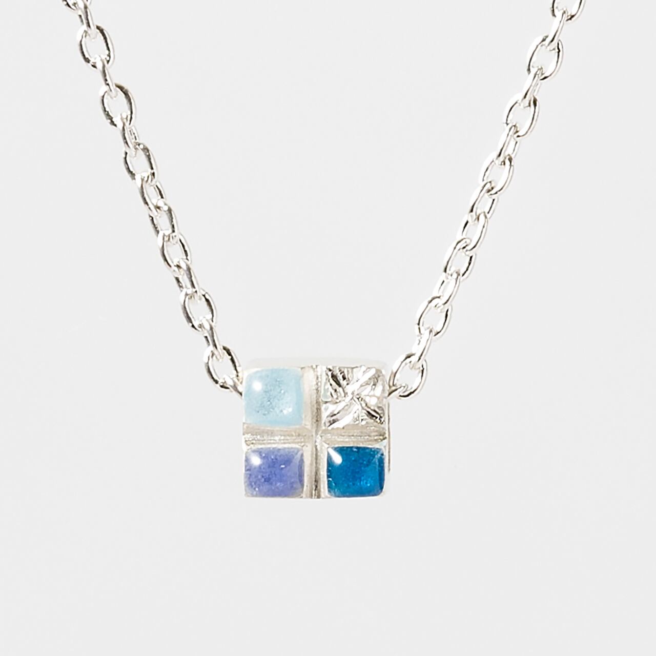 SAIKORO cyaan & violet & blue - necklace -