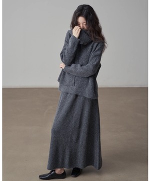 3点セット◆Vネックニット&スカート&スカーフ【s-40054】