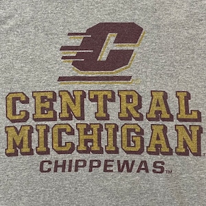 【MV SPORT】カレッジ セントラル・ミシガン大学 Tシャツ ロゴ Central Michigan Chippewas プリント XL US古着