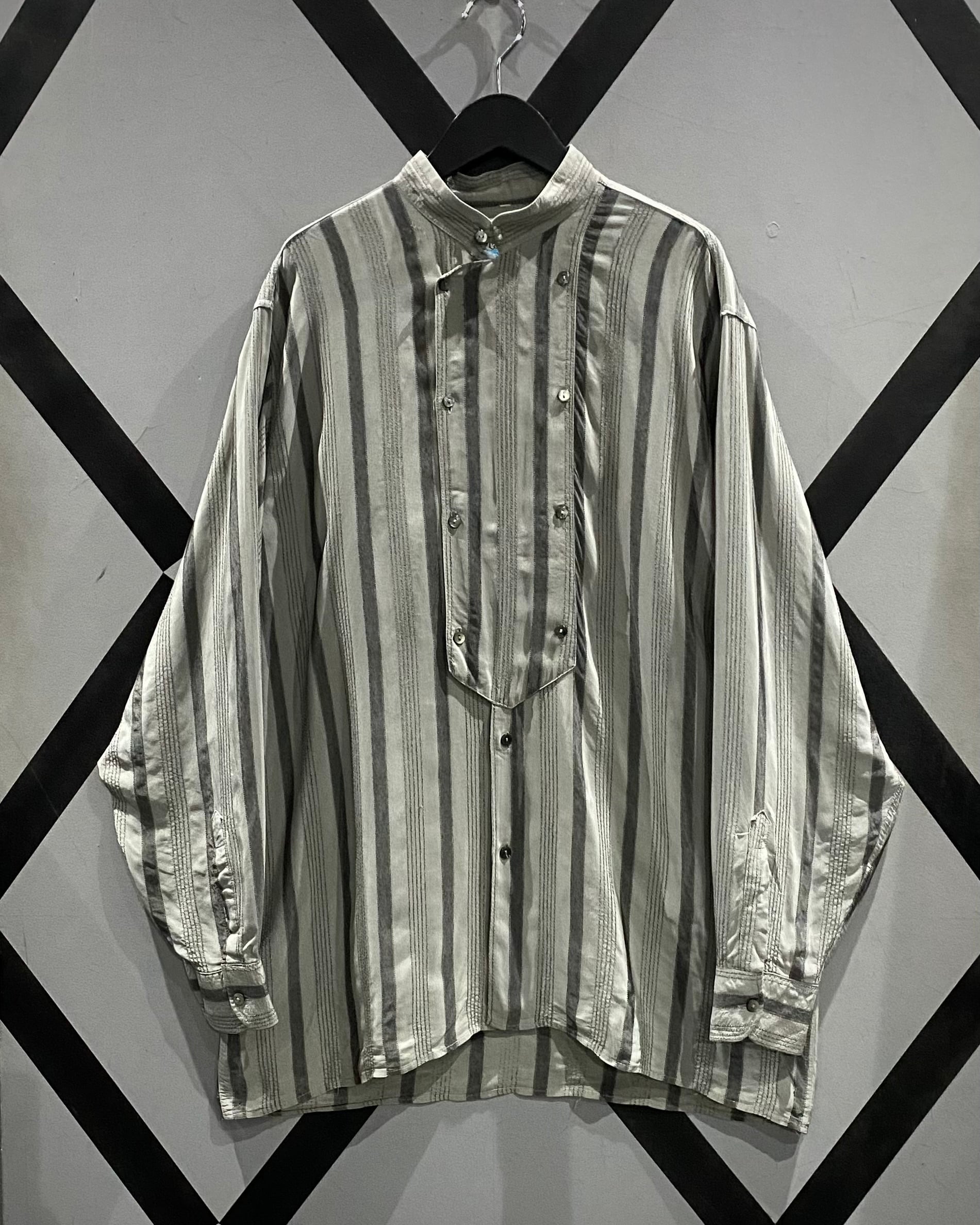 60s ARROW L/S Shadow Check Rayon Shirt / vintage ビンテージ 開襟