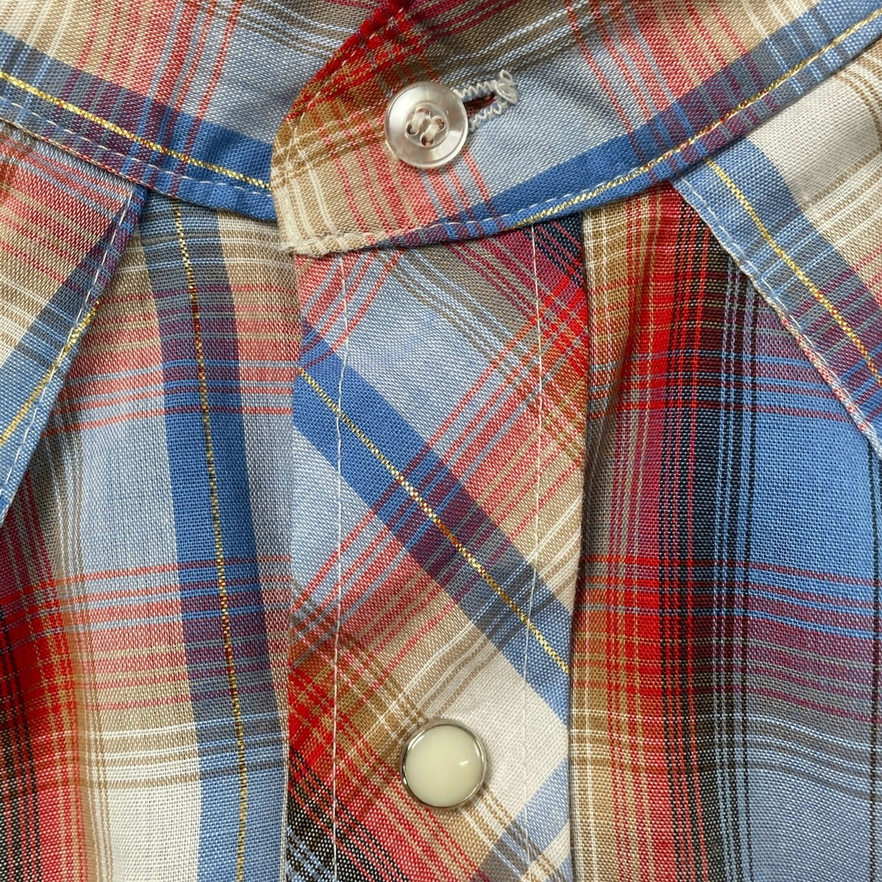 70年代~ USA製 Wrangler ラングラー ウエスタン チェックシャツ 70年代~ USA製 Wrangler ラングラー ウエスタン チェックシャツ