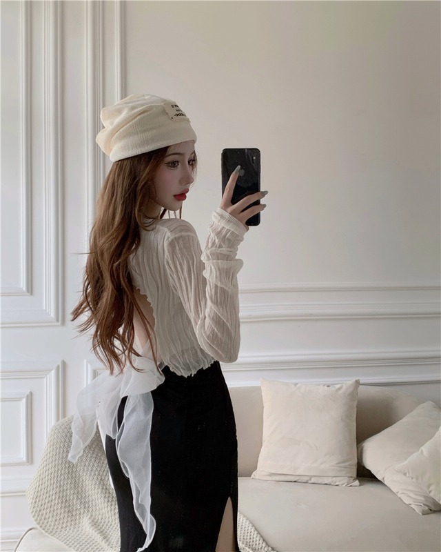 バックリボントップス ピュア ガールズファッション22922890769