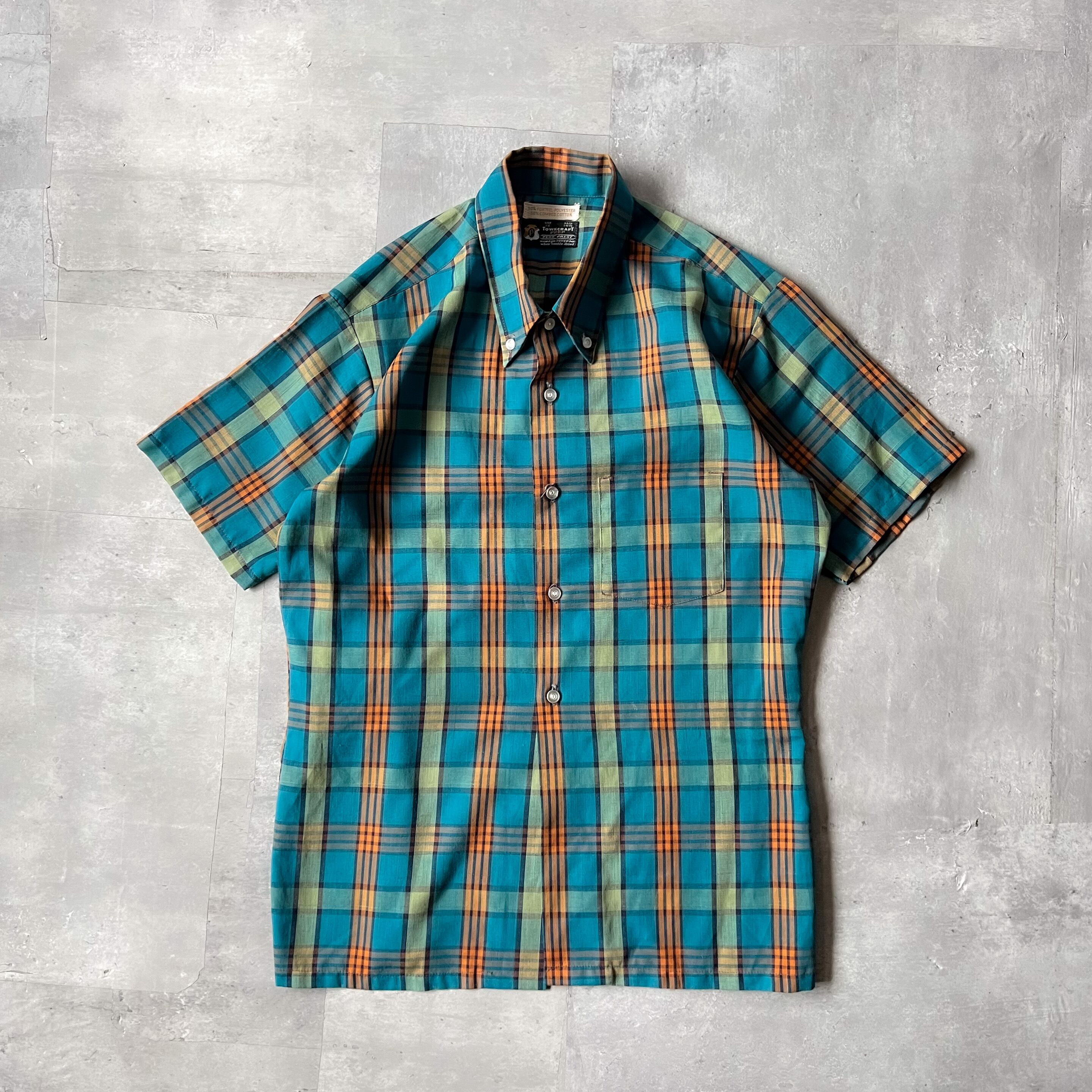70s  TOWNCRAFT オープンカラーシャツ　タウンクラフト